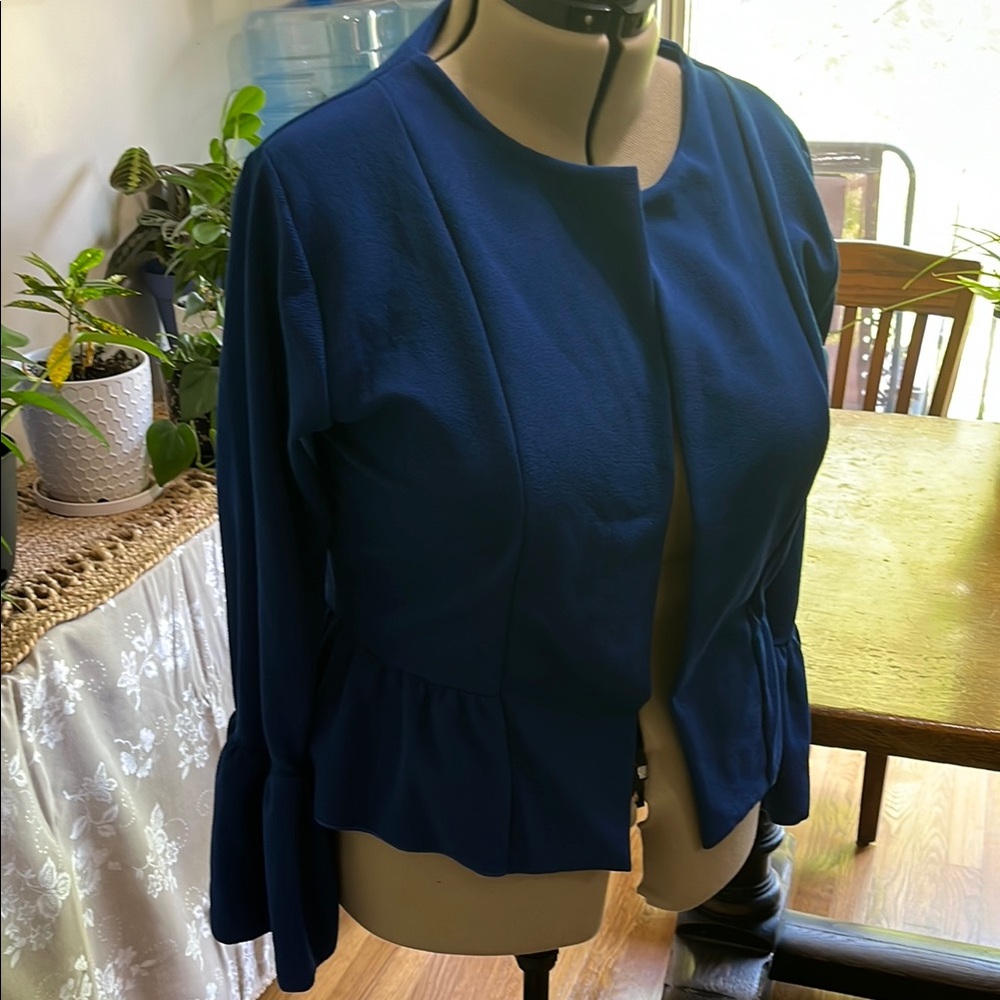Boohoo Blue Blazer with Clean Silhouette